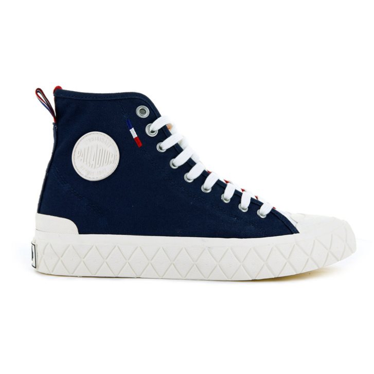 Palladium Palla Ace Canvas High Tops Sneakers Heren Donkerblauw Rood | NL 26PMWRC